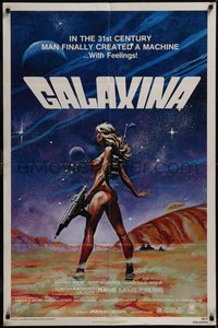 7p0365 GALAXINA 1sh 1980 Robert Tanenbaum art of sexy Dorothy Stratten, a man-made machine!