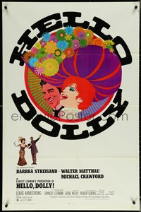 7p0395 HELLO DOLLY 1sh 1969 Barbra Streisand & Walter Matthau by Richard Amsel, Roadshow!