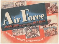 7p0128 AIR FORCE herald 1943 Howard Hawks, John Garfield, Warner's Wonder Entertainment, ultra rare!