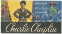 7p0131 MODERN TIMES herald 1936 Charlie Chaplin, Paulette Goddard, wonderful full-color images!