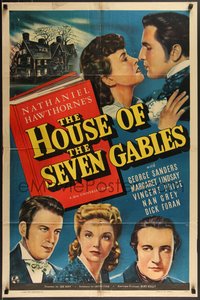 7p0406 HOUSE OF THE SEVEN GABLES 1sh 1940 George Sanders, Margaret Lindsay, Vincent Price, rare!