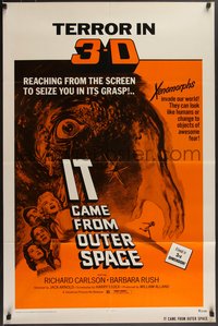 7p0424 IT CAME FROM OUTER SPACE 1sh R1972 Ray Bradbury, reaching from the screen to seize you!