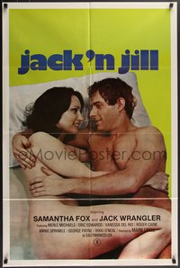 7p0426 JACK N JILL 1sh 1979 image of sexy Samantha Fox & Jack Wrangler in bed, rare!