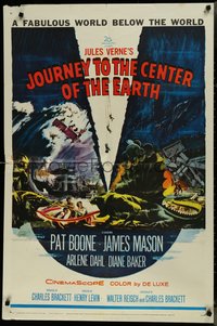 7p0430 JOURNEY TO THE CENTER OF THE EARTH 1sh 1959 Jules Verne fabulous world below the world!