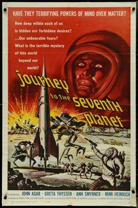 7p0431 JOURNEY TO THE SEVENTH PLANET 1sh 1961 they have terryfing powers of mind over matter!