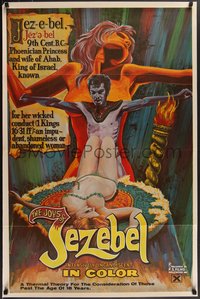 7p0433 JOYS OF JEZEBEL 1sh 1970 Roberts in title role, incredible sexy wild art by Ekaleri, rare!