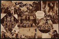 7p0123 KING KONG English magazine 2-page spread 1933 with several great giant ape art & FX images!