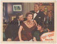 7p0752 ADAM'S RIB LC #8 1949 pretty Katharine Hepburn with Spencer Tracy, David Wayne & Jean Hagen!