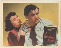 7p0757 ALL THE KING'S MEN LC 1950 close up of Joanne Dru begging determined John Ireland to stop!