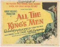 7p0654 ALL THE KING'S MEN TC 1949 Louisiana Governor Huey Long biography with Broderick Crawford!