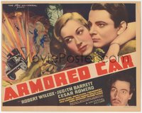 7p0656 ARMORED CAR TC 1937 Judith Barrett with her arms around Robert Wilcox + Cesar Romero, rare!