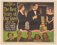 7p0772 BEST YEARS OF OUR LIVES LC #3 1947 Myrna Loy & Fredric March are worried about Teresa Wright!