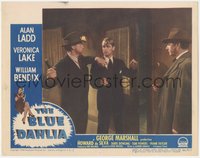 7p0782 BLUE DAHLIA LC #6 1946 great image of Alan Ladd about to get punched by Walter Sande!