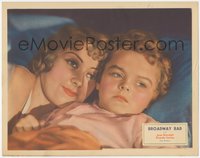 7p0786 BROADWAY BAD LC 1933 c/u of unmarried mother Joan Blondell in bed with her child, ultra rare!