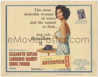 7p0660 BUTTERFIELD 8 TC 1960 sexy call girl Elizabeth Taylor is the most desirable & easiest to find!