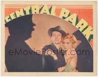 7p0792 CENTRAL PARK LC 1932 sexy scared Joan Blondell & Wallace Ford by cop's shadow, ultra rare!