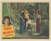 7p0797 COBRA WOMAN LC 1944 sexy Maria Montez watches Lon Chaney Jr. as Hava restrain Sabu!