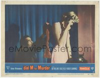 7p0808 DIAL M FOR MURDER LC #2 1954 Hitchcock, killer Anthony Dawson sneaks up on Grace Kelly!