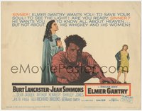 7p0672 ELMER GANTRY TC 1960 preacher/sinner Burt Lancaster, Jean Simmons, Lewis Sinclair novel!