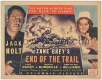 7p0673 END OF THE TRAIL TC 1936 Jack Holt, Louise Henry, Big Boy Williams, Zane Grey, ultra rare!