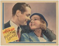 7p0830 FUGITIVE LOVERS LC 1934 romantic c/u of fugitive Robert Montgomery & Madge Evans, ultra rare!