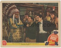 7p0841 GO WEST LC 1940 Groucho Marx watches Chico make lame joke to Native American Indian chief!