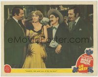 7p0840 GO WEST LC 1940 two men tell pretty Diana Lewis to take good care of Groucho Marx!