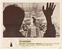 7p0847 GRADUATE pre-Awards LC #7 1968 classic image of Dustin Hoffman arriving too late at wedding!