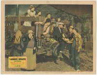 7p0851 GRAPES OF WRATH LC 1940 John Carradine says goodbye to Henry Fonda & family then goes with!