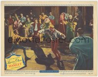 7p0861 HAMLET LC #3 1949 Laurence Olivier duelling in William Shakespeare classic, Best Picture!