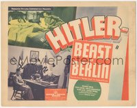 7p0685 HITLER - BEAST OF BERLIN TC 1939 World War II anti-Nazi movie, first Alan Ladd, ultra rare!