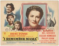 7p0687 I REMEMBER MAMA TC 1948 Irene Dunne, Barbara Bel Geddes, Homolka, Dorn & cat, George Stevens