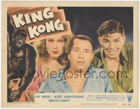 7p0873 KING KONG LC #1 R1956 best close up of terrified Fay Wray, Robert Armstrong & Bruce Cabot!