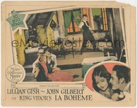 7p0876 LA BOHEME LC 1926 John Gilbert misunderstands Lillian Gish & Gilbert Roland, ultra rare!