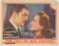 7p0879 LAST OF MRS. CHEYNEY LC 1937 William Powell would give his life for Joan Crawford, rare!