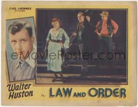 7p0881 LAW & ORDER LC 1932 Walter Huston tips his hat at pretty Lois Wilson, Devine, ultra rare!