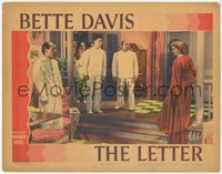 7p0882 LETTER LC 1940 group of Asian men stare at Bette Davis at the murder scene, William Wyler!