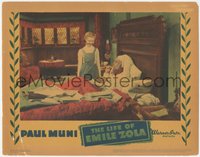 7p0883 LIFE OF EMILE ZOLA LC 1937 Paul Muni as French author, Marcia Mae Jones, Best Picture, rare!