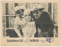 7p0898 MISFITS LC #1 1961 sexy Marilyn Monroe between Clark Gable & Montgomery Clift, John Huston!