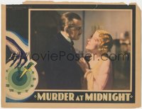 7p0905 MURDER AT MIDNIGHT LC 1931 c/u of Aileen Pringle threatened by Robert Ellis, ultra rare!