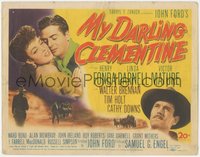 7p0705 MY DARLING CLEMENTINE TC 1946 John Ford, Henry Fonda, Linda Darnell, Victor Mature, rare!