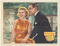 7p0911 MY MARRIAGE LC 1936 happy pretty Claire Trevor looking away from Kent Taylor, ultra rare!