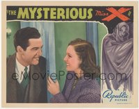 7p0913 MYSTERIOUS MISS X LC 1939 c/u of Michael Whalen smiling at pretty Lynne Roberts, ultra rare!