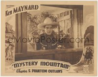 7p0914 MYSTERY MOUNTAIN chapter 5 LC 1934 Ken Maynard with guns drawn, Phantom Outlaws, ultra rare!