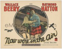 7p0923 NOW WE'RE IN THE AIR LC 1927 scared Wallace Beery & Raymond Hatton wearing kilts, ultra rare!