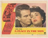 7p0930 PLACE IN THE SUN LC #8 1951 Montgomery Clift, Elizabeth Taylor, directed by George Stevens!