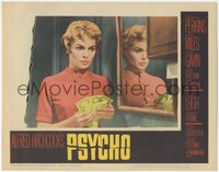 7p0933 PSYCHO LC #5 1960 Alfred Hitchcock classic, pretty Janet Leigh holds stolen cash in bathroom!