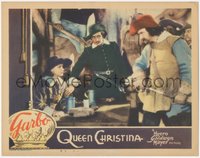 7p0936 QUEEN CHRISTINA LC 1933 John Gilbert puts his hand on Greta Garbo's shoulder, rare!