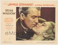 7p0939 REAR WINDOW LC #4 R1960 Alfred Hitchcock, best c/u of Jimmy Stewart kissing Grace Kelly!