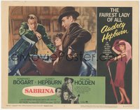 7p0945 SABRINA LC #5 R1965 Audrey Hepburn between William Holden & Humphrey Bogart in convertible!